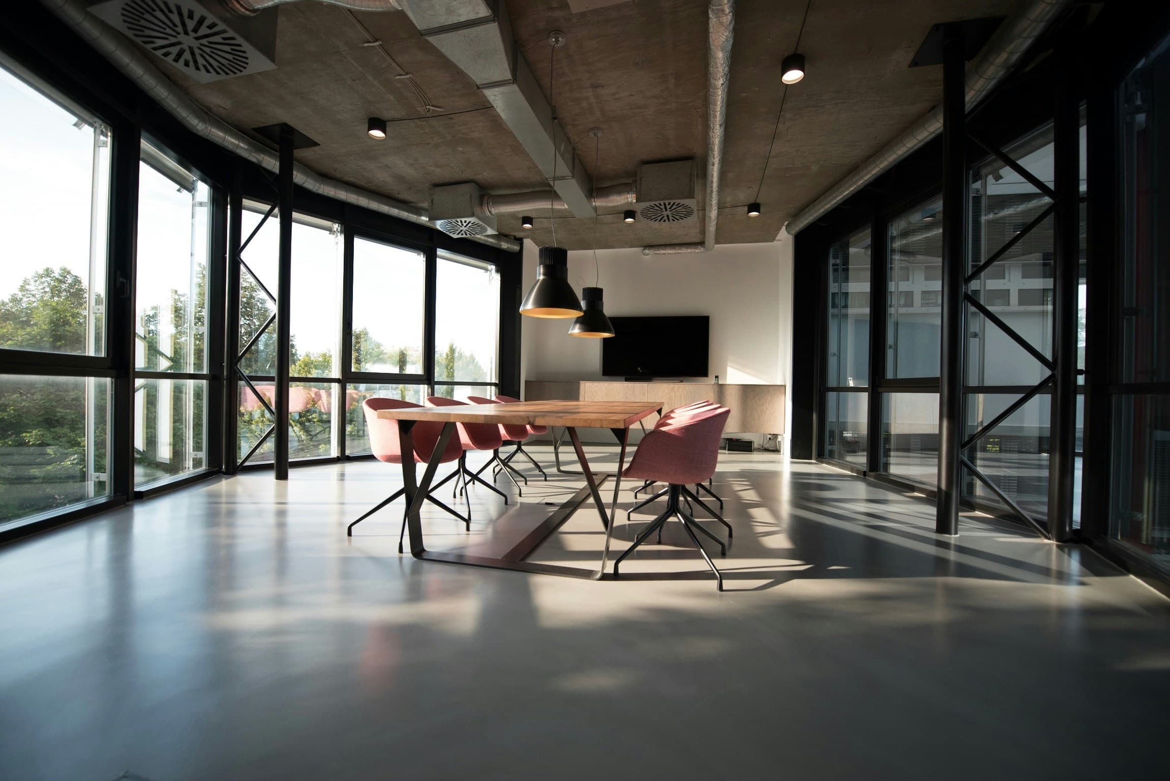 Completed office interior